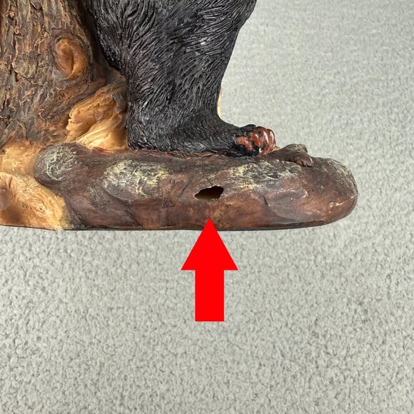 DWK Bear Table Lamp 15" Standing Black Grizzly Arkadius Light Resin 2012 - Picture 11 of 12